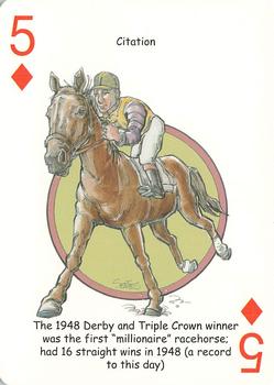 2006 Hero Decks Derby Deck Playing Cards #5♦ Citation Front